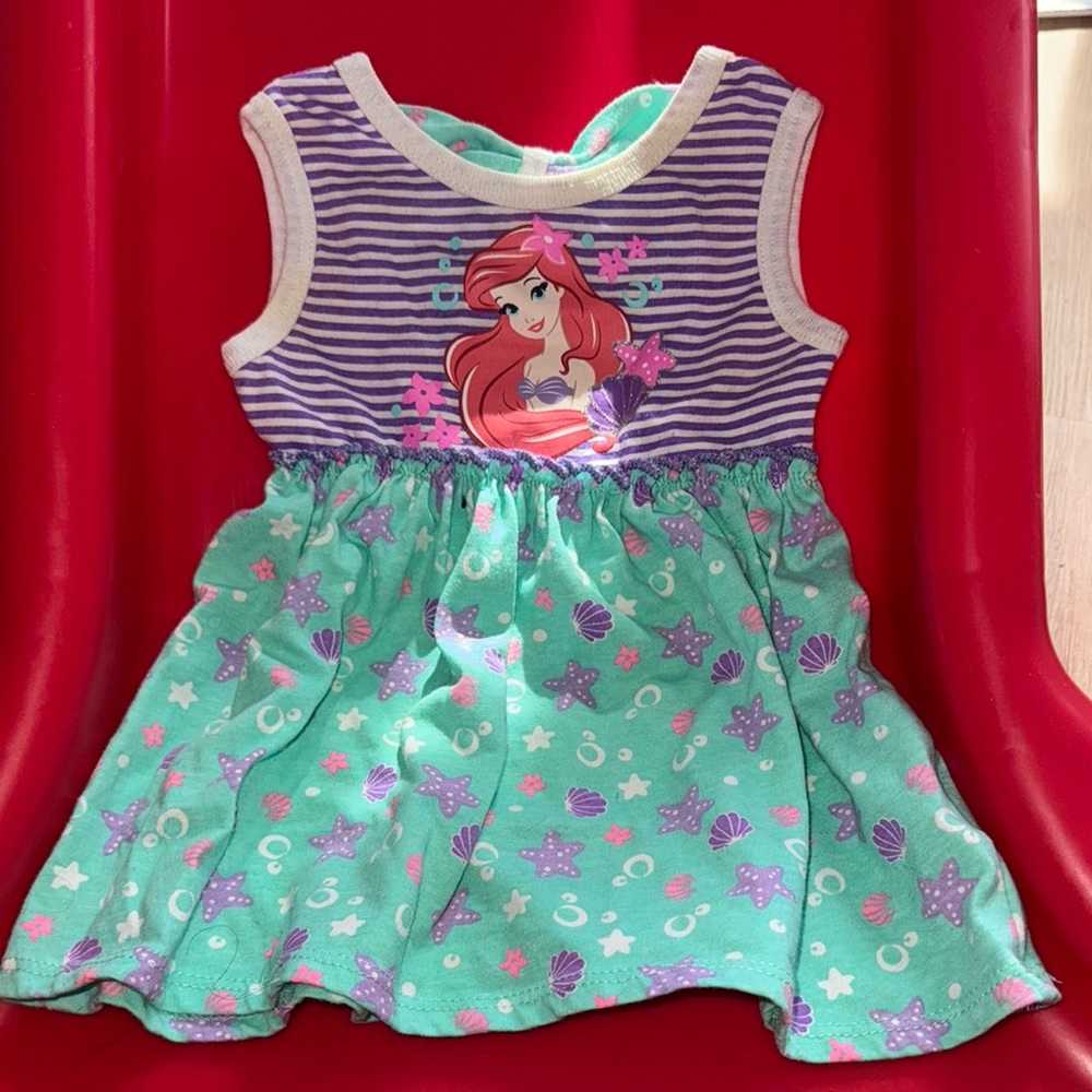 Little Mermaid Striped Dress Disney 3-6m